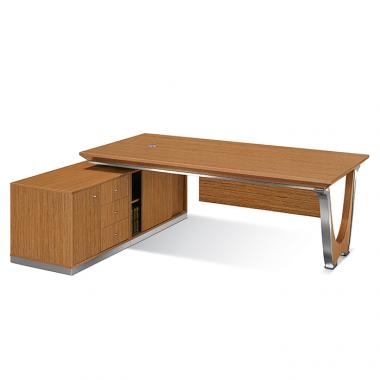 킹로즈 티크 책상 (사이드 포함)