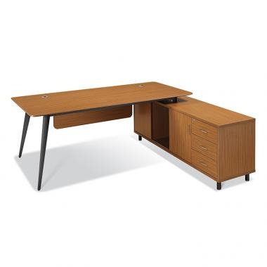 마이스터 티크 원톤 책상 (일자형)