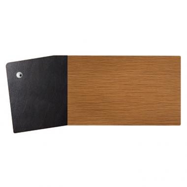 마이스터 티크 투톤 책상(커브형)