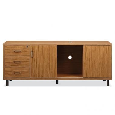 마이스터 티크 투톤 책상 (일자형)