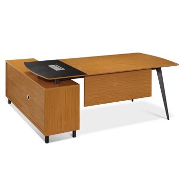 마이스터 티크 투톤 책상 (일자형)