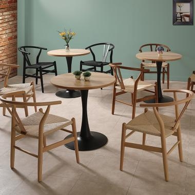 HFC-2021 에틱 라탄 원목의자