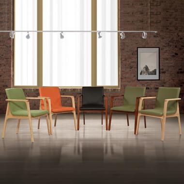 HFC-2024F 레토 원목체어 (레자)