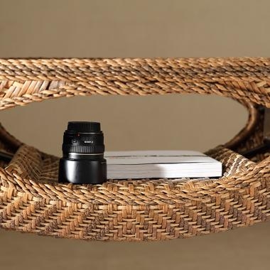 HFT-4724 욜로 라탄 강화유리 타원테이블