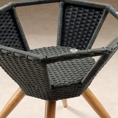 HFT-4853 욜로 라탄 강화유리 원형테이블