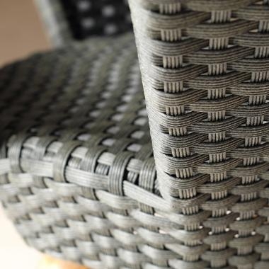 HFT-4853 욜로 라탄 강화유리 원형테이블