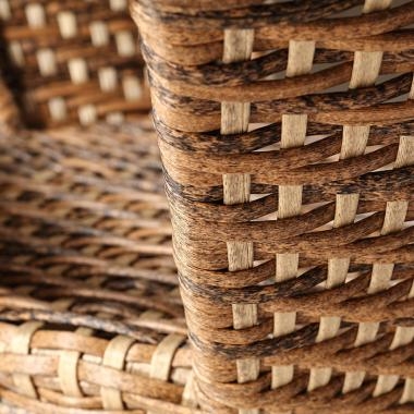 HFT-4853 욜로 라탄 강화유리 원형테이블