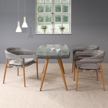 HFT-4726 톡 라탄 강화유리 테이블