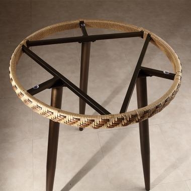 HFT-4831 아람 라탄 강화유리 원형테이블