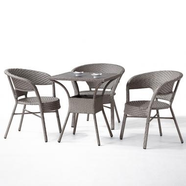 HFT-4664 셀레나 라탄 강화유리 사각테이블