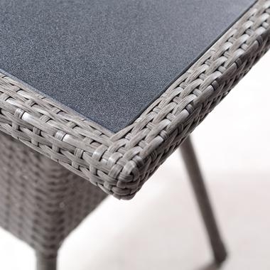 HFT-4664 셀레나 라탄 강화유리 사각테이블