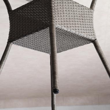 HFT-4664 셀레나 라탄 강화유리 사각테이블