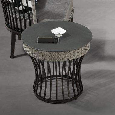 HFT-4887 가인 라탄 강화유리 원형테이블