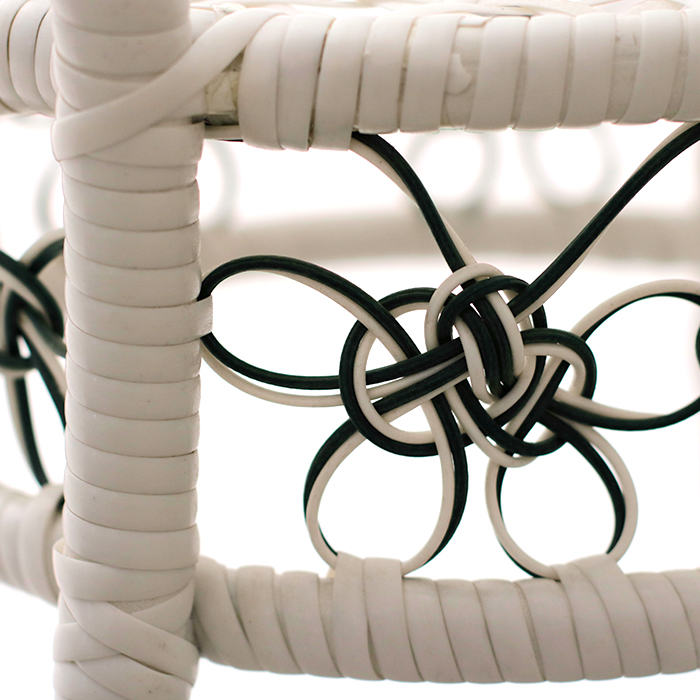 HFT-5732 라쿤 화이트 라탄 원형테이블