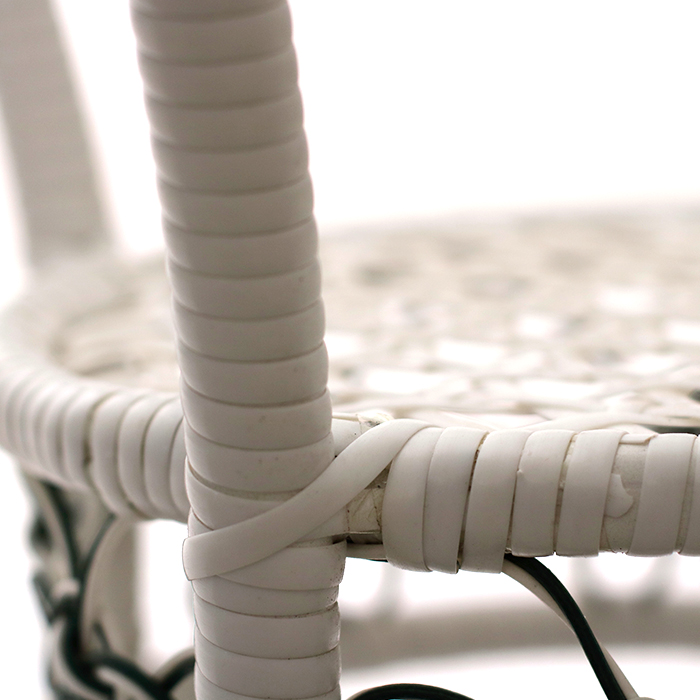 HFT-5732 라쿤 화이트 라탄 원형테이블