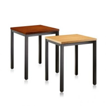 무늬목 베벨 사각테이블 세트 小