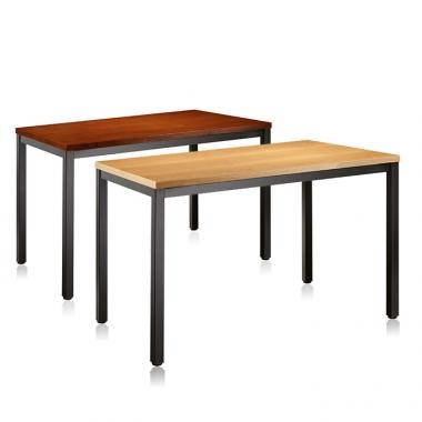 무늬목 베벨 사각테이블 세트 大