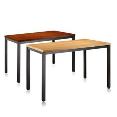 무늬목 베벨 사각테이블 세트 大