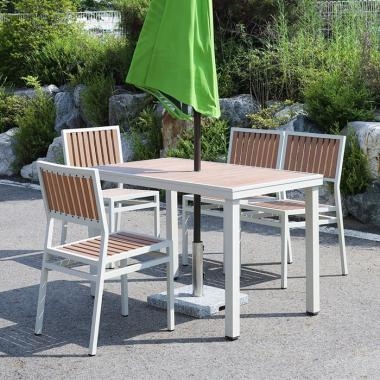 라인 알루미늄 의자 - 팔걸이형