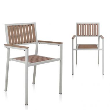 라인 알루미늄 의자 - 팔걸이형