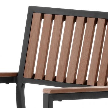 라인 알루미늄 의자 - 팔걸이형