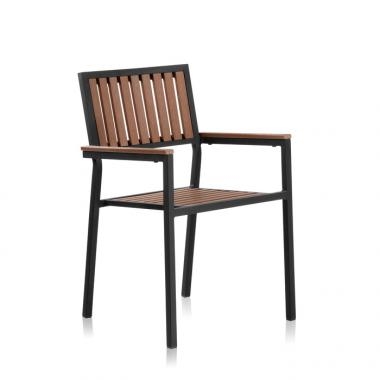 라인 알루미늄 의자 - 팔걸이형