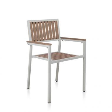 라인 알루미늄 의자 - 팔걸이형