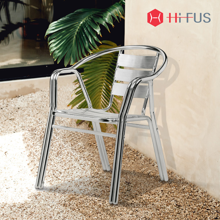 리넨 더블라인 알루미늄 의자