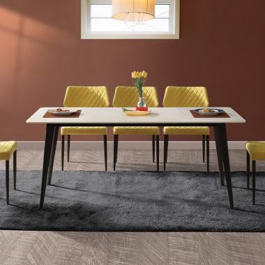 에쉘 세라믹 테이블 (마블화이트/골드, 7R)