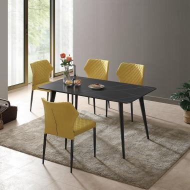 에쉘 세라믹 테이블 (마로네블랙/골드, 7R)