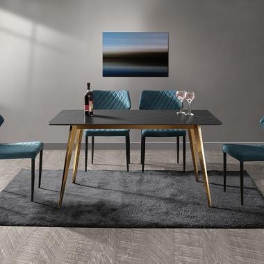 에쉘 세라믹 테이블 (마로네블랙/골드, 7R)