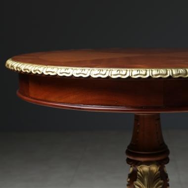 HFT-7785G 다니엘 마호가니 원형 테이블 (골드)