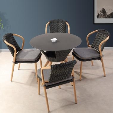 HFC-4825 밀키 라탄체어