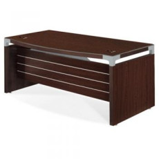 뉴토스카 월넛 라운드책상 (갈색유리포함)