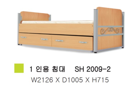 철제1인용침대 서랍형(매트포함)