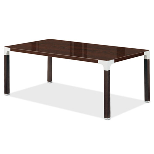 뉴토스카 월넛 회의용테이블(갈색유리포함)