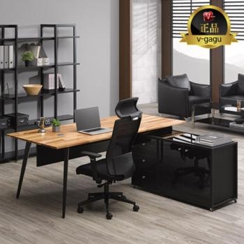 HD-936  원목 중역용책상(가림판포함/고무나무집성목)