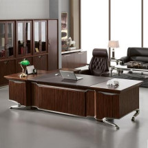 메가리코 흑단 책상(사이드, 3단 서랍 포함)