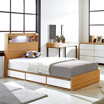 2245-1 라운드 1단/2단 서랍 침대