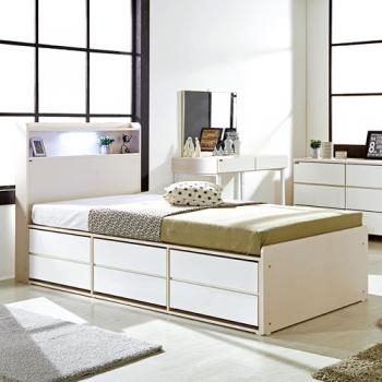 2245-1 라운드 1단/2단 서랍 침대