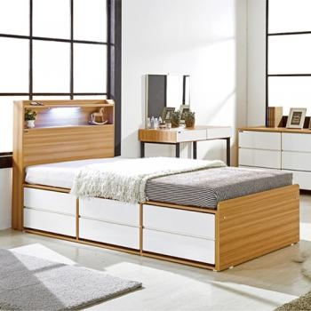 2245-1 라운드 1단/2단 서랍 침대