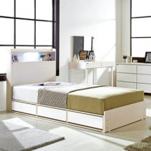 2245-1 라운드 1단/2단 서랍 침대