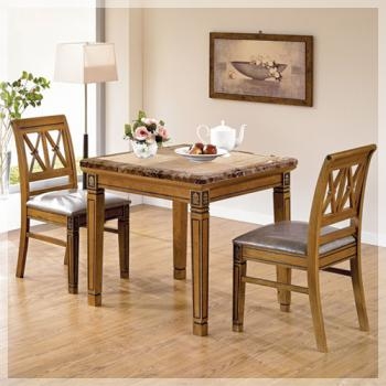 1046-1 투엑스톤대리석콤비식탁(2인/4인)