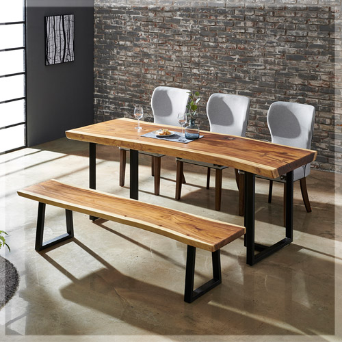 653-1 우드슬랩 6인 식탁