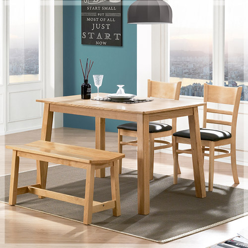 650-3 캐빈 4인 벤치 식탁 세트