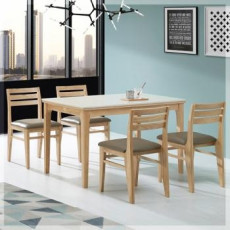 638-1 티라 대리석 4인 식탁 세트