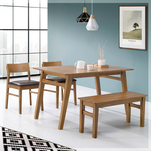 637-1 하트나 4인 벤치 식탁 세트