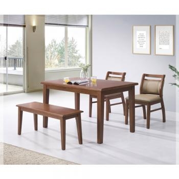 636-1 카프 원목 4인 벤치 식탁 세트