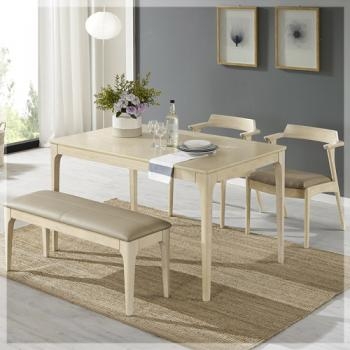 624-2 러셀 4인 벤치 식탁 세트