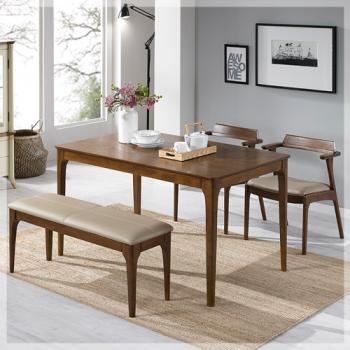 624-2 러셀 4인 벤치 식탁 세트